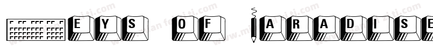 Keys of Paradise字体转换